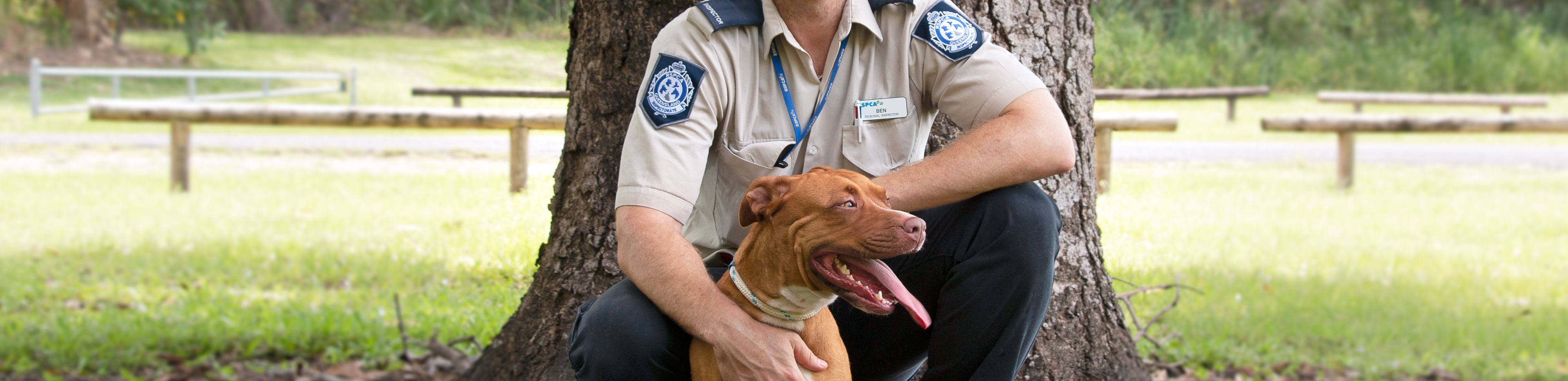 rspca inspector with dog